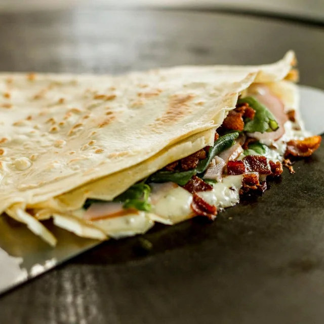 The Atlantic City savory crepe with smoked salmon
